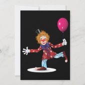 Farbenfroher glücklicher Clown mit Balloon Fun Cir Einladung (Vorderseite)