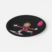 Farbenfroher glücklicher Clown mit Balloon Fun Cir Pappteller (Schrägansicht)