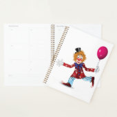 Farbenfroher glücklicher Clown mit Balloon Fun Cir Planer (Anzeige)