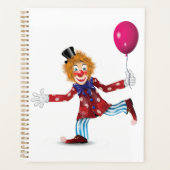 Farbenfroher glücklicher Clown mit Balloon Fun Cir Planer (Vorderseite)