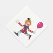 Farbenfroher glücklicher Clown mit Balloon Fun Cir Serviette (Ecke)