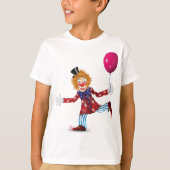 Farbenfroher glücklicher Clown mit Balloon Fun Cir T-Shirt (Vorderseite)