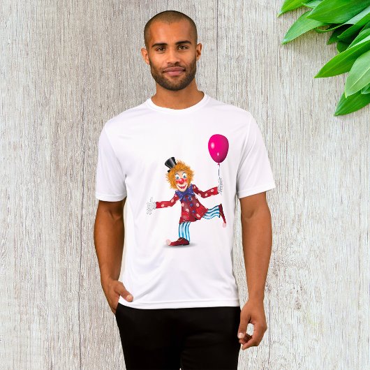 Farbenfroher glücklicher Clown mit Balloon Fun Cir T-Shirt