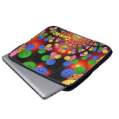 Farbenfroher, glücklicher Gefechtsgeist - Laptop-S Laptopschutzhülle (Vorne Knopf)