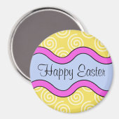 Farbenfroher glücklicher Ostermagnet Magnet (Vorderseite/Rückseite)