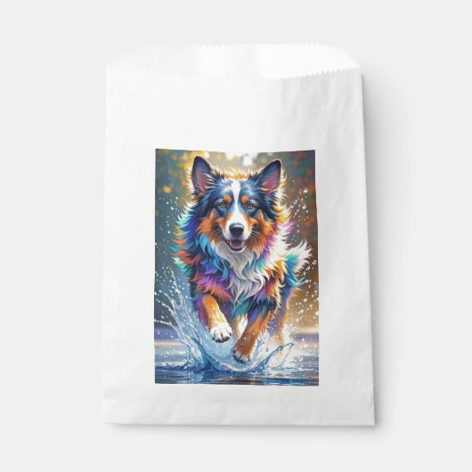 Farbenfroher, glücklicher, spielerischer lustiger  geschenktütchen (Vorderseite)