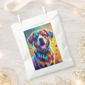 Farbenfroher, glücklicher, spielerischer lustiger  geschenktütchen (Ausgeschnitten)