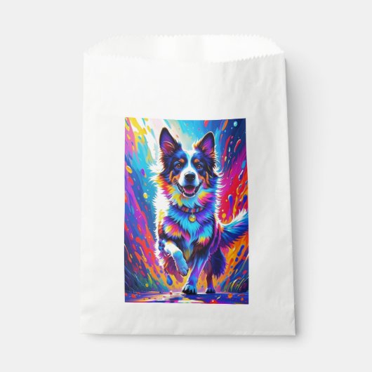 Farbenfroher, glücklicher, spielerischer lustiger  geschenktütchen (Vorderseite)