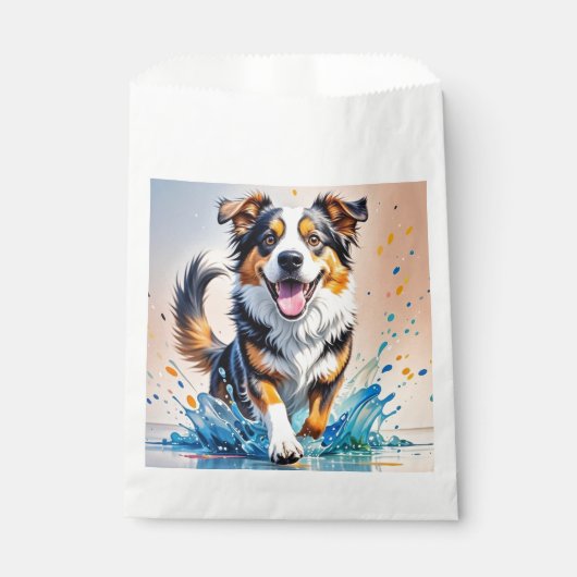 Farbenfroher, glücklicher, spielerischer lustiger  geschenktütchen (Vorderseite)