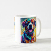 Farbenfroher, glücklicher, spielerischer lustiger  kaffeetasse (VorderseiteRechts)