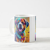 Farbenfroher, glücklicher, spielerischer lustiger  kaffeetasse (Vorderseite Links)