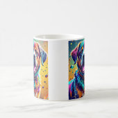 Farbenfroher, glücklicher, spielerischer lustiger  kaffeetasse (Mittel)