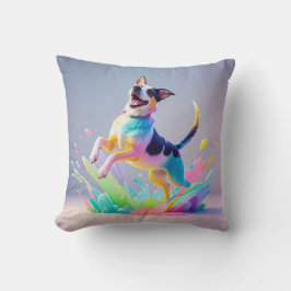 Farbenfroher, glücklicher, spielerischer lustiger  kissen