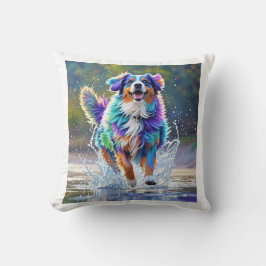 Farbenfroher, glücklicher, spielerischer lustiger  kissen