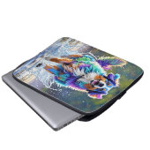 Farbenfroher, glücklicher, spielerischer lustiger  laptopschutzhülle (Vorne Knopf)