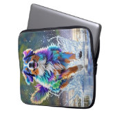 Farbenfroher, glücklicher, spielerischer lustiger  laptopschutzhülle (Vorderseite Links)