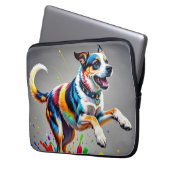 Farbenfroher, glücklicher, spielerischer lustiger  laptopschutzhülle (Vorderseite Links)