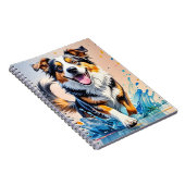 Farbenfroher, glücklicher, spielerischer lustiger  notizblock (Rechte Seite)