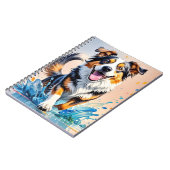 Farbenfroher, glücklicher, spielerischer lustiger  notizblock (Linke Seite)