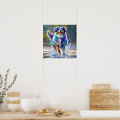 Farbenfroher, glücklicher, spielerischer lustiger  poster (Küche)