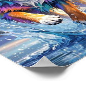 Farbenfroher, glücklicher, spielerischer lustiger  poster (Ecke)