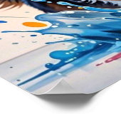 Farbenfroher, glücklicher, spielerischer lustiger  poster (Ecke)