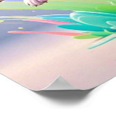 Farbenfroher, glücklicher, spielerischer lustiger  poster (Ecke)