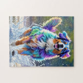 Farbenfroher, glücklicher, spielerischer lustiger  puzzle (Horizontal)