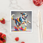 Farbenfroher, glücklicher, spielerischer lustiger serviette (Beispiel)