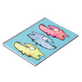 Farbenfroher, glücklicher Zahnfisch im Meer Notizblock (Linke Seite)