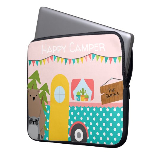 Farbenfroher Glücksbringer Laptopschutzhülle (Vorderseite Links)