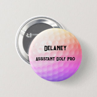 Farbenfroher Golf Ball Dimples Personalisierter Na Button