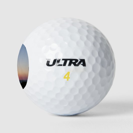 Farbenfroher Golf Sunset Golfball (Logo)