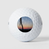 Farbenfroher Golf Sunset Golfball (Vorderseite)