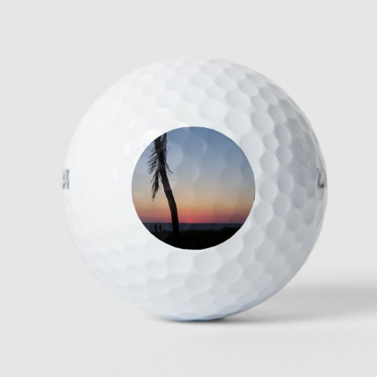 Farbenfroher Golf Sunset Golfball (Vorderseite)