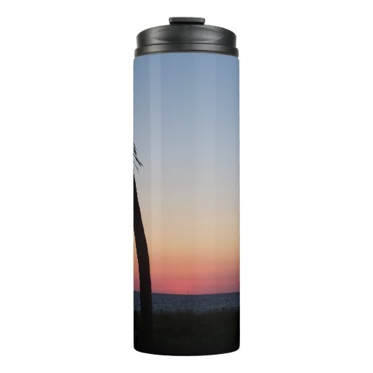 Farbenfroher Golf Sunset Thermosbecher (Vorderseite)