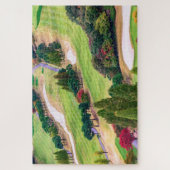 Farbenfroher Golfplatz im Herbst Puzzle (Vertikal)