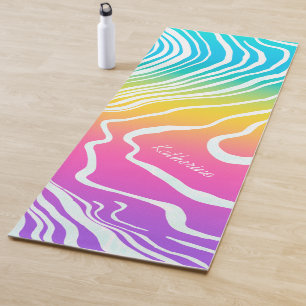 Farbenfroher Gradient-Marmor-Abstrakt nach Maß Yogamatte