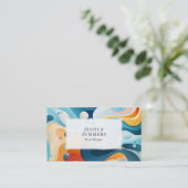 Farbenfroher, groovativer Hintergrund Visitenkarte (Stehend Vorderseite)