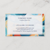 Farbenfroher, groovativer Hintergrund Visitenkarte (Rückseite)
