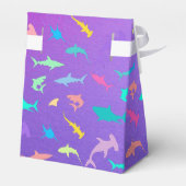 Farbenfroher Hai unter dem Party der Meeresschule Geschenkschachtel (Rückseite)