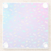 Farbenfroher Hai unter dem Party der Meeresschule Glasuntersetzer (Rückseite)