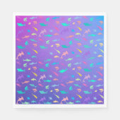 Farbenfroher Hai unter dem Party der Meeresschule Serviette (Vorderseite)