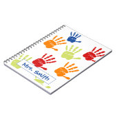 Farbenfroher Handdruckplaner Notizblock (Linke Seite)