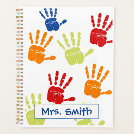 Farbenfroher Handdruckplaner Planer