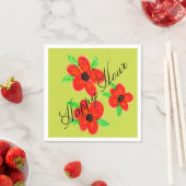 Farbenfroher Happy Hour Designer Serviette (Beispiel)