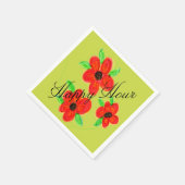 Farbenfroher Happy Hour Designer Serviette (Ecke)