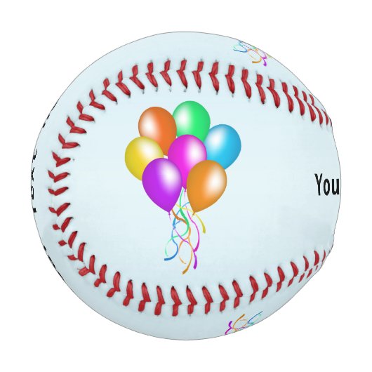 Farbenfroher Hauch von Balloons Baseball (Vorderseite Links)