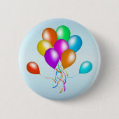 Farbenfroher Hauch von Balloons Button (Vorderseite)