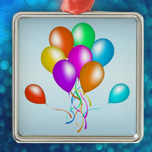 Farbenfroher Hauch von Balloons Ornament Aus Metall